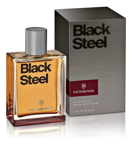 Perfume Victorinox Swiss Army Black Steel Edt 100ml Para Hom