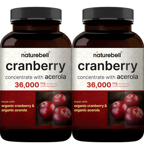 Suplemento Naturebell Double Strength Cranberry 36000 Mg
