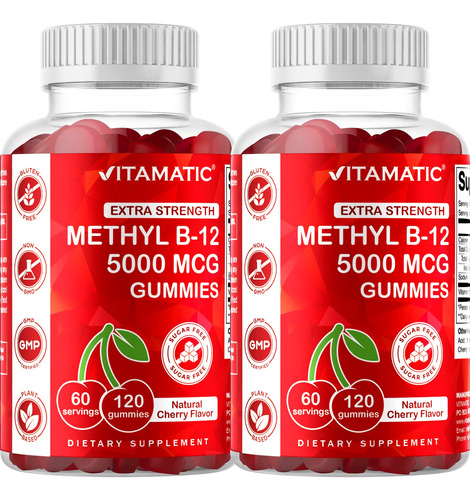 Suplemento Vitamínico De Vitamina B12:5.000 Mcg, Gomas, 120