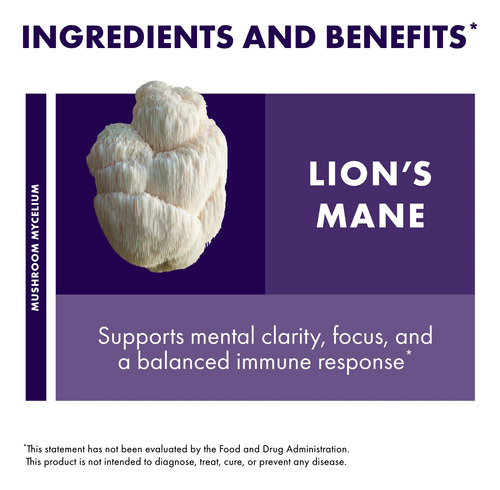 Suplemento Em Pó Host Defense Lion"s Mane, 100 Ml, 66 Unidad - Imagem 5