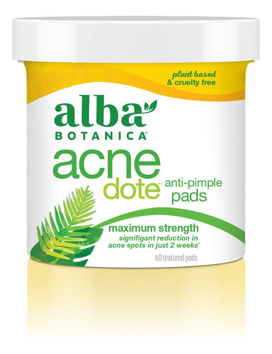 Almofadas Anti-espinhas Alba Botanica Acnedote 60 Unidades