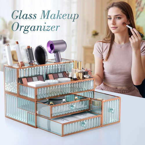Organizador De Maquiagem Youdepot Tempered Glass Vanity Stor - Imagem 4