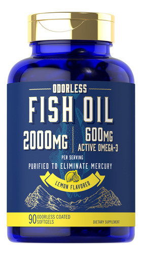 Suplemento De Óleo De Peixe Carlyle 2000 Mg | 600 Mg De Ômeg
