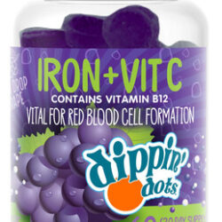 Suplemento Vegan Dippin&quot Dots Iron Com Vitamina C E Goma B12