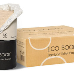 Papel Higiênico Eco Boom 100% Bambu, 3 Camadas, 9 Rolos, 360