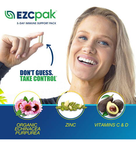 Suplemento Ezc Pak+d, Reforço Do Sistema Imunológico De 5 Di - Imagem 2