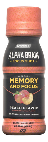 Suplemento Energy Shot Onnit Alpha Brain Focus Sabor Peach - Imagem 6