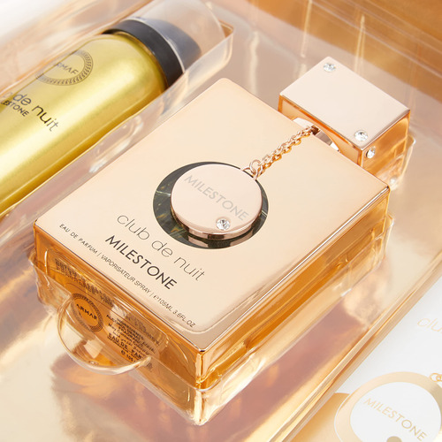 Conjunto De 4 Peças Perfume Armaf Club De Nuit Milestone Par - Imagem 2