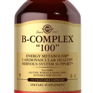 Suplemento Solgar B-complex 100 250 Cápsulas Vegetais