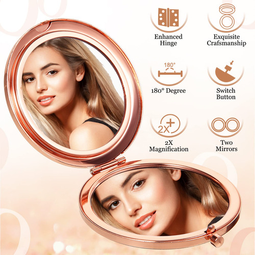 Espelho Compacto Cindeer Folding Pocket Makeup Mirror X24 - Imagem 5