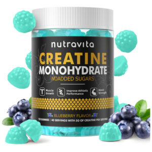 Gomas De Creatina Monohidratada Nutravita 5g Com Sabor De Mi