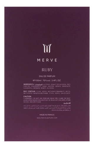 Perfume Merve Ruby Eau De Parfum 100ml For Women - Imagem 7