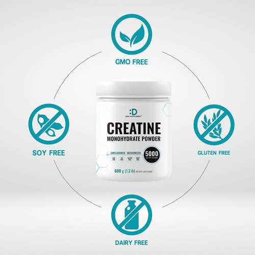 Suplemento Deal De Creatina Monohidratada Em Pó 600 G (1,32 - Imagem 3