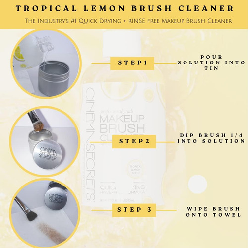 Limpador De Pincéis De Maquiagem Cinema Secrets Lemon 946ml - Imagem 2