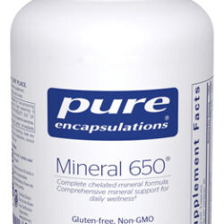 Suplemento Pure Encapsulations Mineral 650 180 Cápsulas