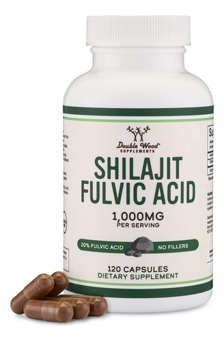 Suplemento De Madeira Dupla Shilajit Pure Himalayan 120 Cáps
