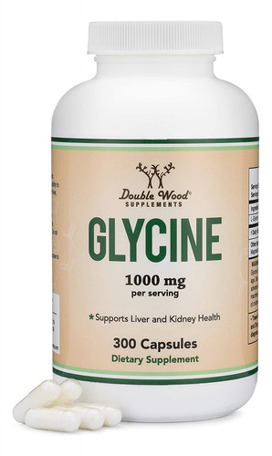 Suplemento De Glicina De Madeira Dupla 1.000 Mg Em Pó 300 Cá