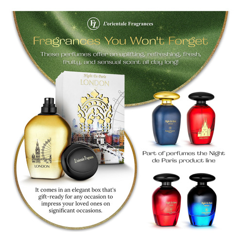 Perfume L'orientale Fragrances Night De Paris London 100ml - Imagem 6