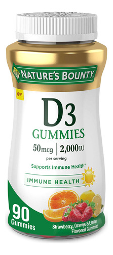 Suplemento Vitamínico Nature's Bounty Vitamin D3 Gummies 200