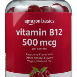 Gomas De Vitamina B12 Amazon Basics 500 Mcg De Framboesa 100