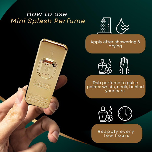 Perfume Paco Rabanne 1 Million Golden Oud Parfum Intense 5ml - Imagem 3