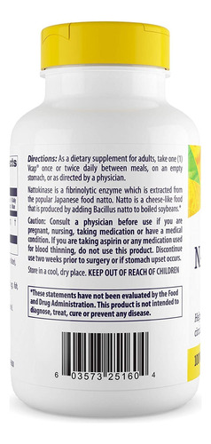 Suplemento Healthy Origins Nattokinase 2000 Fus 100mg - Imagem 3