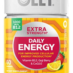 Olly Extra Strength Daily Energy Gummy, Sem Cafeína, 100