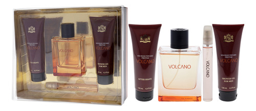 Conjunto De Presentes Perfume New Brand Prestige Volcano Par - Imagem 4