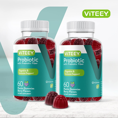 Gummies Viteey Probiotics Plus Prebiotics Fiber 2 Meses - Imagem 2