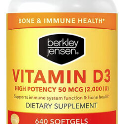 Suplemento Berkley Jensen De Vitamina D3 De Alta Potência 20
