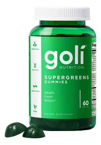 Supergreens Gummy Goli 60 Unidades Com Vitaminas Essenciais