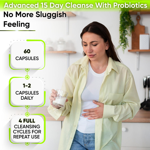 Colon Cleanse Nutrapro 15 Dias Com Probióticos 60 Cápsulas - Imagem 4