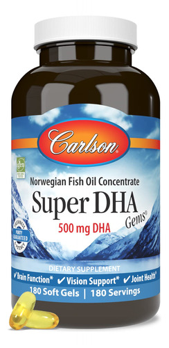 Suplemento Carlson Super Dha Gems 500 Mg Dha 640 Mg De Ácido - Imagem 5