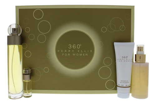 Conjunto De Presente Perfume Perry Ellis 360 Para Mulheres,