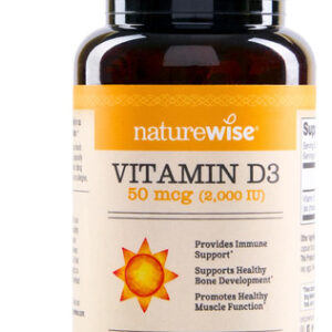 Suplemento De Vitamina D3 Naturewise 2000iu (50mcg) 30 Cápsu