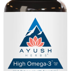 Suplemento Ayush Herbs Com Óleo De Peixe Com Alto Teor De Ôm
