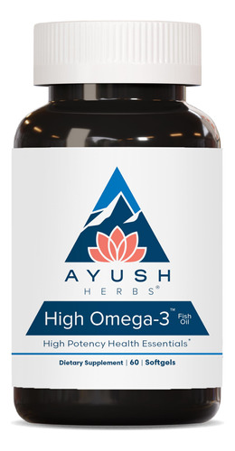 Suplemento Ayush Herbs Com Óleo De Peixe Com Alto Teor De Ôm