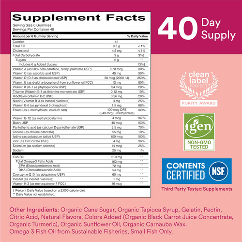 Gomas Multivitamínicas Smartypants Femininas, 240 Unidades - Imagem 2