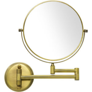 Espelho De Maquiagem Gurun 8 Montado Na Parede, Latão Com Am