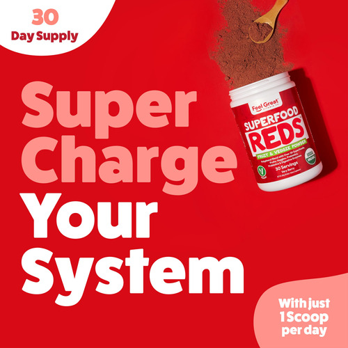 Suplemento Feel Great 365 Organic Superfood Reds Powder - Imagem 6