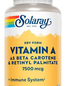 Suplemento De Vitamina A Solaray Dry Form 25.000 Ui 60 Cápsu