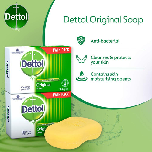 Pacote Duplo De 100 G De Sabão Dettol Antibacteriano Origina - Imagem 5
