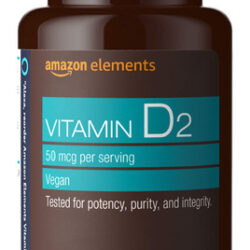 Suplemento Amazon Elements De Vitamina D2 2000 Ui 65 Cápsula