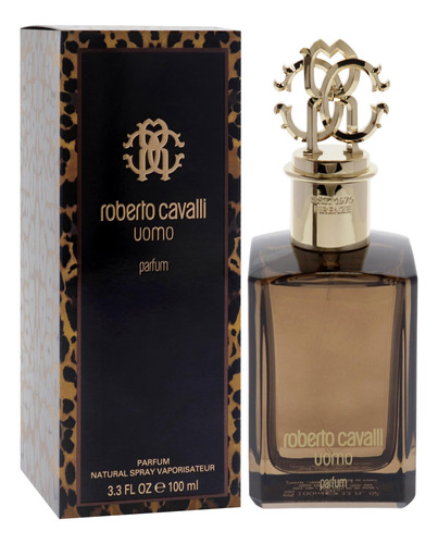 Perfume Roberto Cavalli Uomo Para Homens 100ml Em Spray De P - Imagem 3