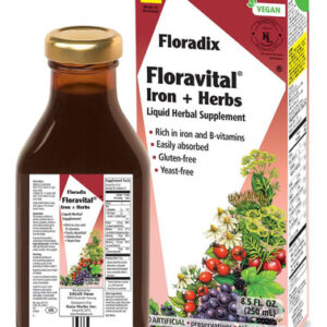 Suplemento Floradix Floravital Ferro E Ervas 250ml Vegano
