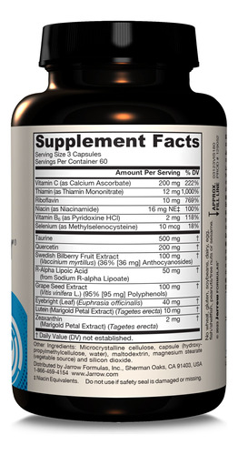 Suplemento Jarrow Formulas Vision Optimizer 180 Cápsulas - Imagem 8