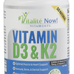 Suplemente Vitalité Agora! Vitamina D3 2000 Ui + K2 Mk7 90 T