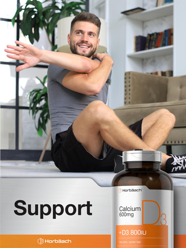 Suplemento De Cálcio Horbäach 600mg Com Vitamina D3 500 Cáps - Imagem 7
