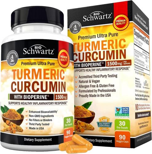Suplemento Bioschwartz Curcuma Curcumina 1500 Mg Com Bioperi