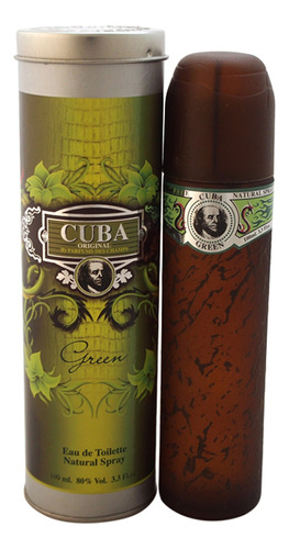 Cuba Green By Cuba Para Homens - Spray Edt De 3,3 Onças